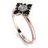 Compass Diamond Engagement Ring - Rose No. 32