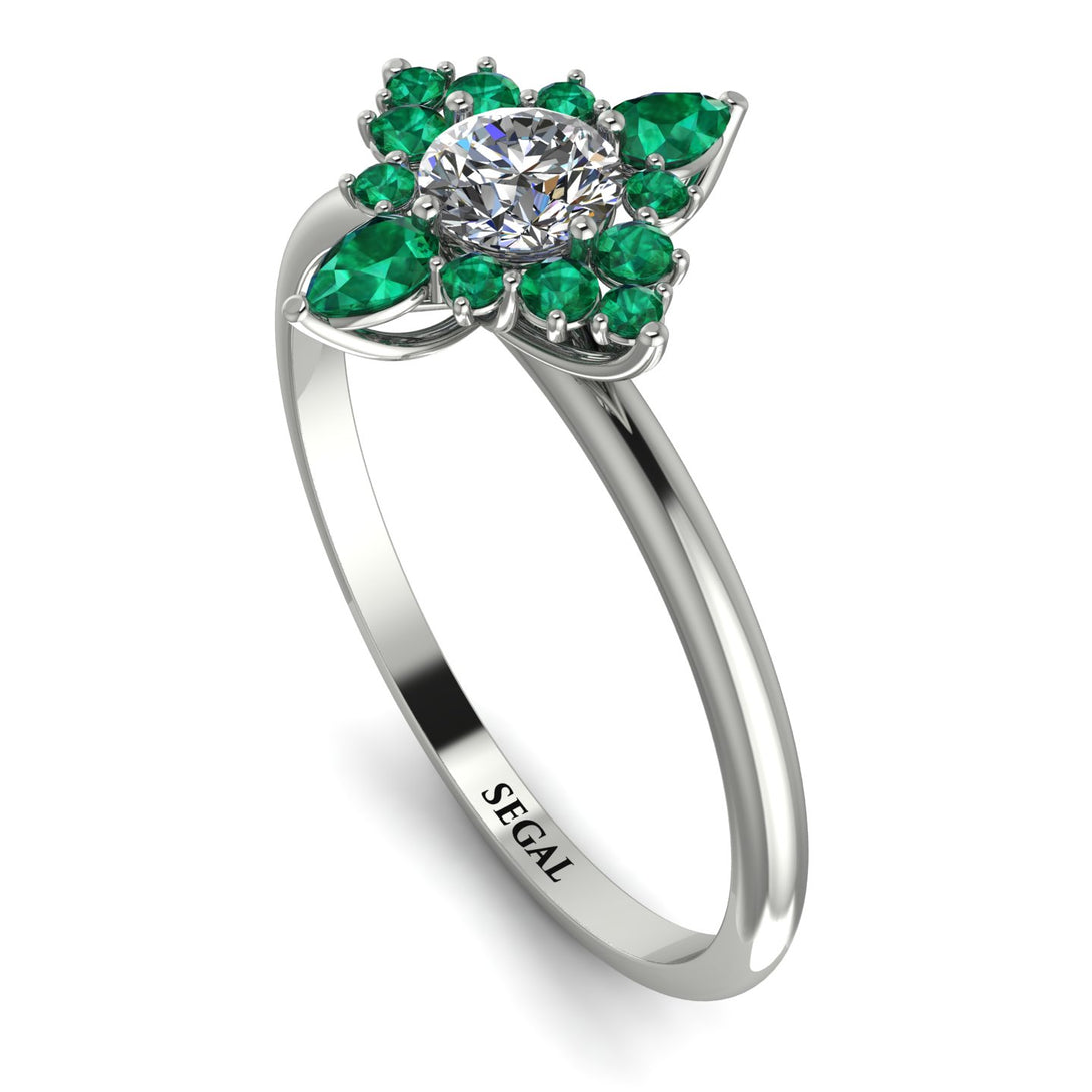 Compass Diamond Engagement Ring - Rose No. 18