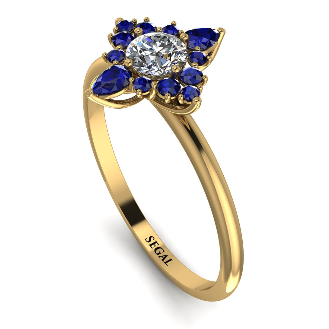 Compass Diamond Engagement Ring - Rose No. 61