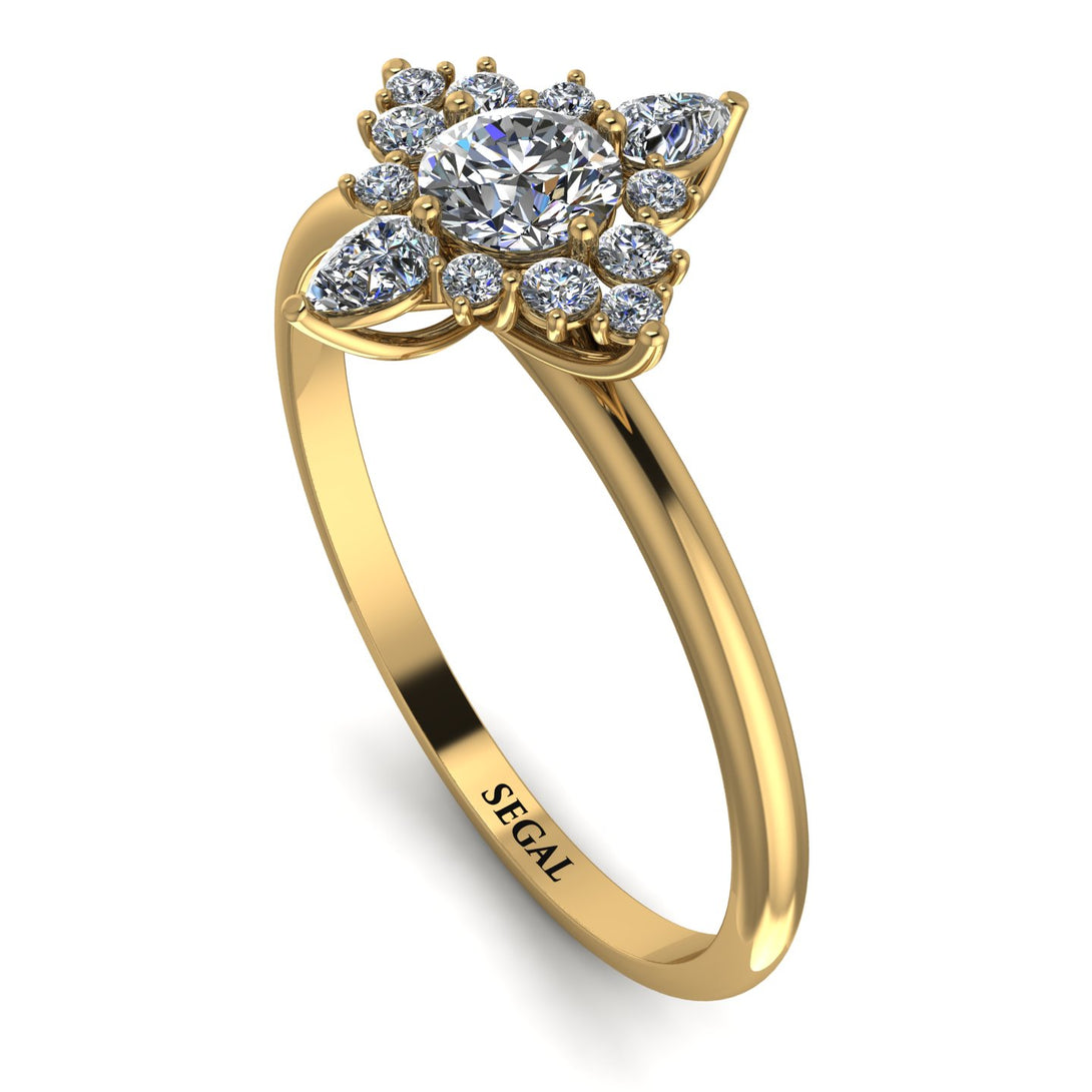 Compass Diamond Engagement Ring - Rose No. 1