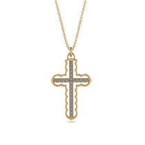 Diamond Cross Inside Cross Necklace - Raphael No. 1 image 1