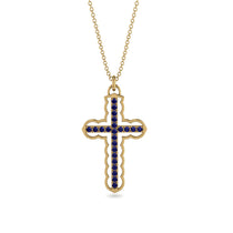 Sapphire Cross Inside Cross Necklace - Raphael No. 13 image 1
