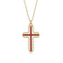 Ruby Cross Inside Cross Necklace - Raphael No. 10
