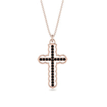 Black Diamond Cross Inside Cross Necklace - Raphael No. 8 image 1
