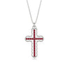 Ruby Cross Inside Cross Necklace - Raphael No. 12
