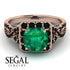 Cushion Cut Emerald Milgrain Engagement Ring - Adelyn No. 35 image 2