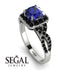 Cushion Cut Sapphire Milgrain Engagement Ring - Adelyn No. 45 image 10