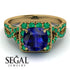 Cushion Cut Sapphire Milgrain Engagement Ring - Adelyn No. 28 image 2