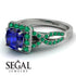 Cushion Cut Sapphire Milgrain Engagement Ring - Adelyn No. 30 image 3