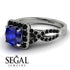 Cushion Cut Sapphire Milgrain Engagement Ring - Adelyn No. 45 image 3