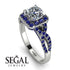 Cushion Cut Diamond Milgrain Engagement Ring - Adelyn No. 63 image 10