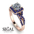 Cushion Cut Diamond Milgrain Engagement Ring - Adelyn No. 62 image 10