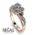 Cushion Cut Diamond Milgrain Engagement Ring - Adelyn No. 2 image 10