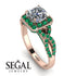 Cushion Cut Diamond Milgrain Engagement Ring - Adelyn No. 17 image 10