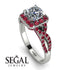 Cushion Cut Diamond Milgrain Engagement Ring - Adelyn No. 48 image 10