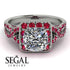 Cushion Cut Diamond Milgrain Engagement Ring - Adelyn No. 48