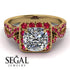 Cushion Cut Diamond Milgrain Engagement Ring - Adelyn No. 46
