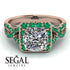 Cushion Cut Diamond Milgrain Engagement Ring - Adelyn No. 17