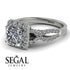 Cushion Cut Diamond Milgrain Engagement Ring - Adelyn No. 3 image 3