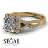 Cushion Cut Diamond Milgrain Engagement Ring - Adelyn No. 1 image 3