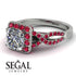 Cushion Cut Diamond Milgrain Engagement Ring - Adelyn No. 48 image 3