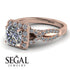Cushion Cut Diamond Milgrain Engagement Ring - Adelyn No. 2
