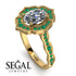 Decorated Halo Oval Diamond Engagement Ring - Faith No. 16 image 2