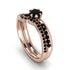 Delicate Black Diamond Bridal Set - Karen No. 38