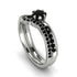 Delicate Black Diamond Bridal Set - Karen No. 39