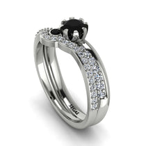 Delicate Black Diamond Bridal Set - Karen No. 9 image 1