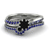 Delicate Black Diamond Bridal Set - Karen No. 69 image 2