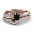 Delicate Black Diamond Bridal Set - Karen No. 8 image 2