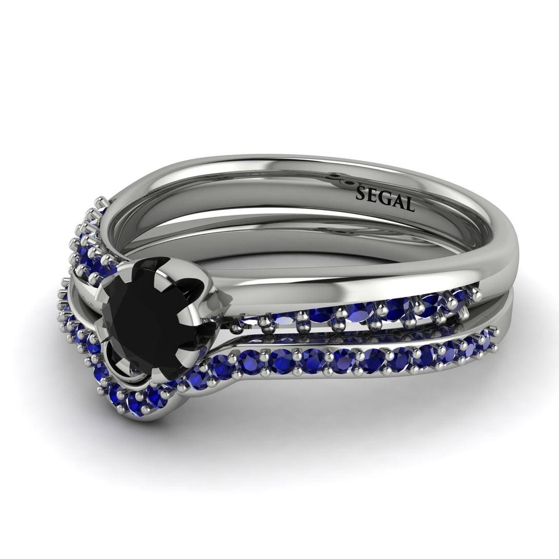 Delicate Black Diamond Bridal Set - Karen No. 69