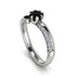 Delicate Black Diamond Engagement Ring - Karen No. 9