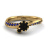 Delicate Black Diamond Engagement Ring - Karen No. 67