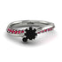 Delicate Black Diamond Engagement Ring - Karen No. 54