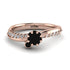 Delicate Black Diamond Engagement Ring - Karen No. 8