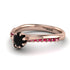 Delicate Black Diamond Engagement Ring - Karen No. 53 image 3