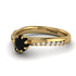Delicate Black Diamond Engagement Ring - Karen No. 7