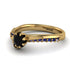 Delicate Black Diamond Engagement Ring - Karen No. 67 image 3