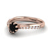 Delicate Black Diamond Engagement Ring - Karen No. 8