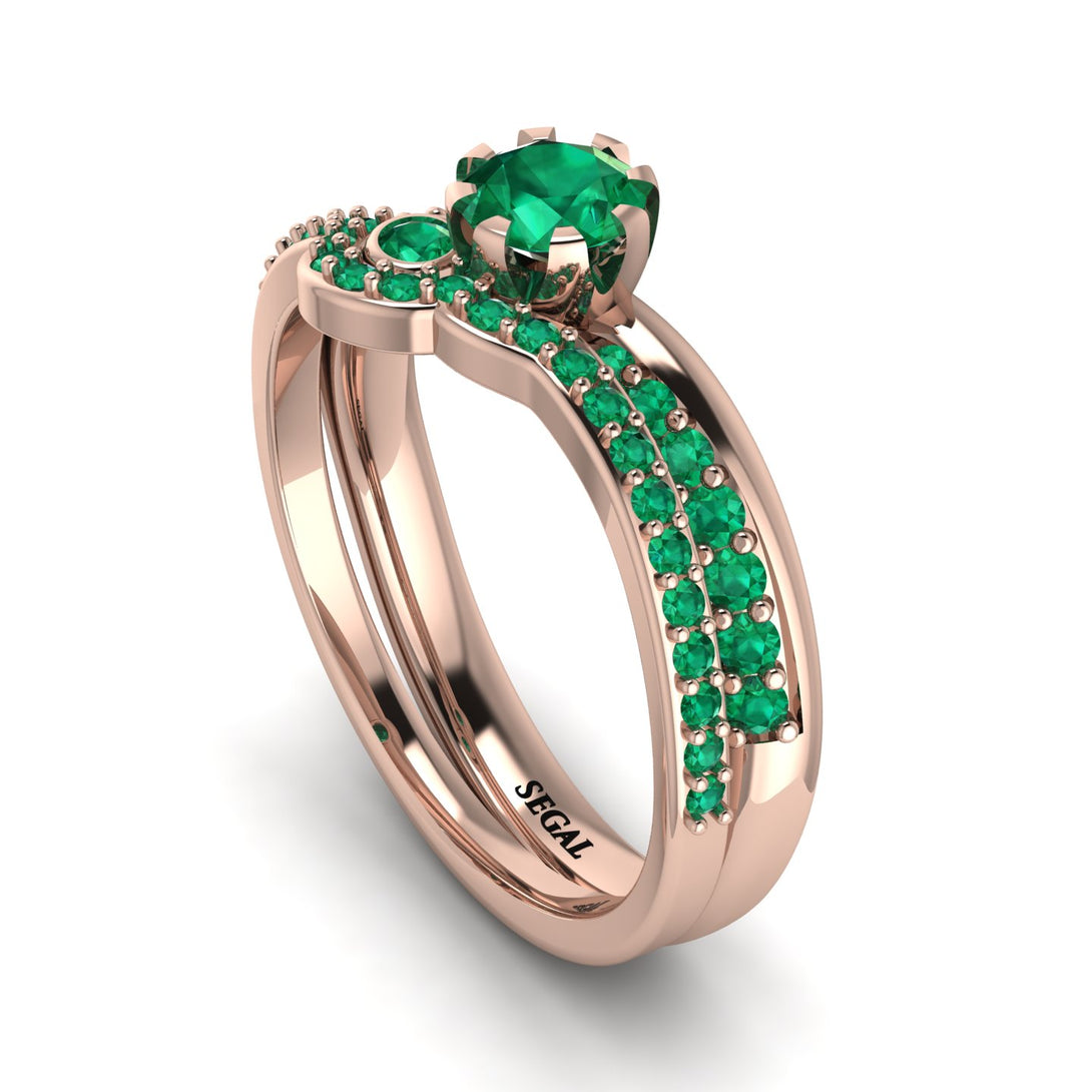 Delicate Emerald Bridal Set - Karen No. 20