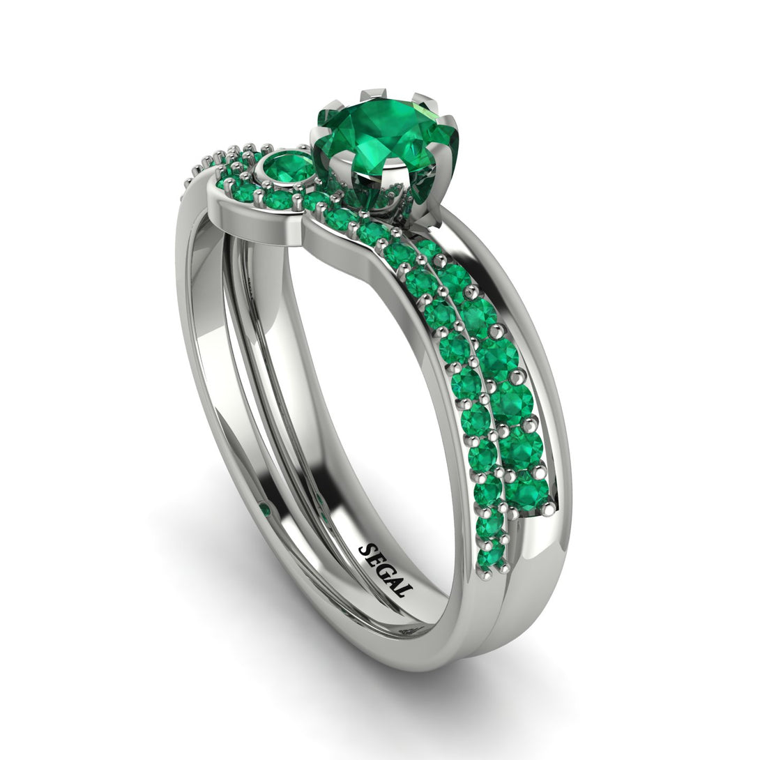 Delicate Emerald Bridal Set - Karen No. 21