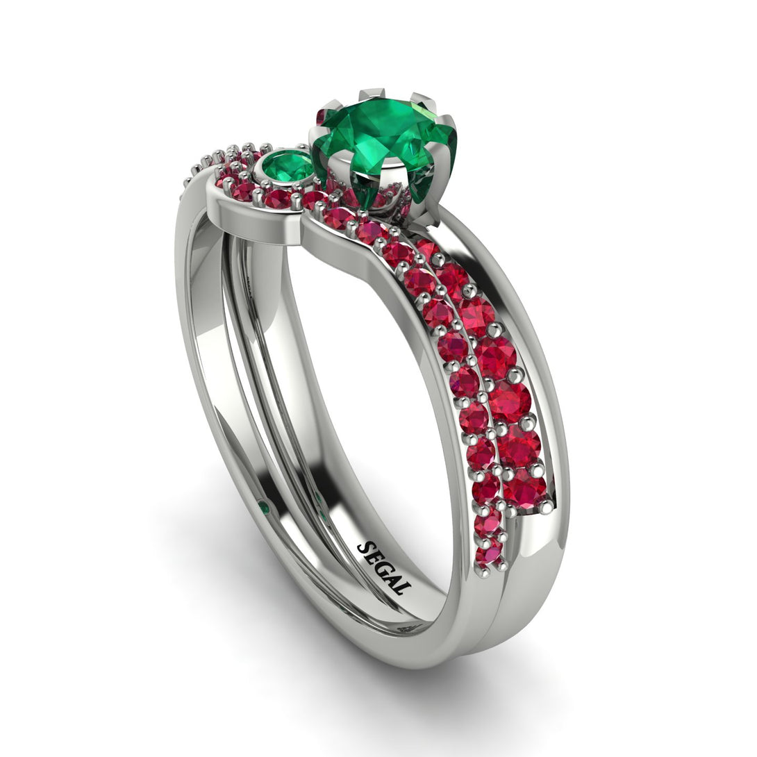 Delicate Emerald Bridal Set - Karen No. 51