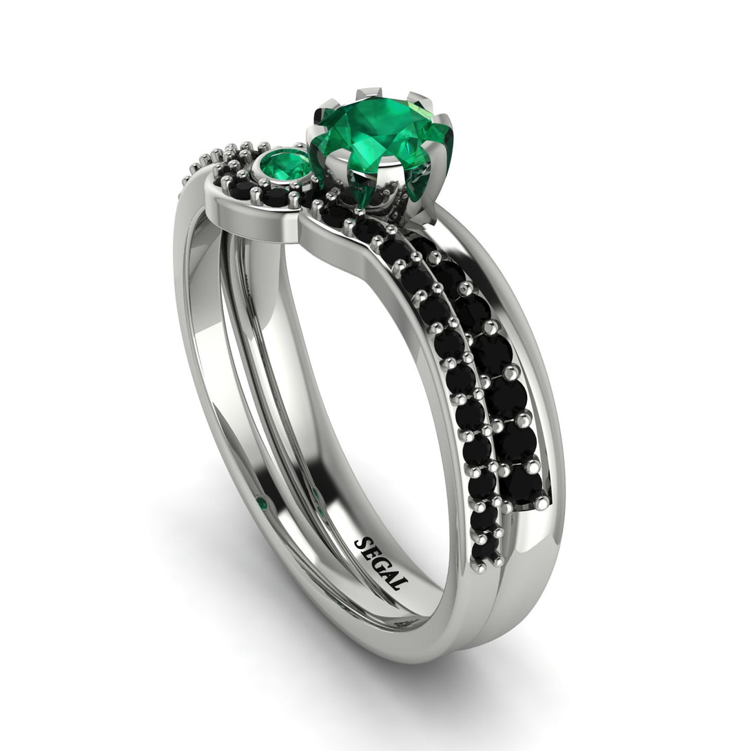 Delicate Emerald Bridal Set - Karen No. 36