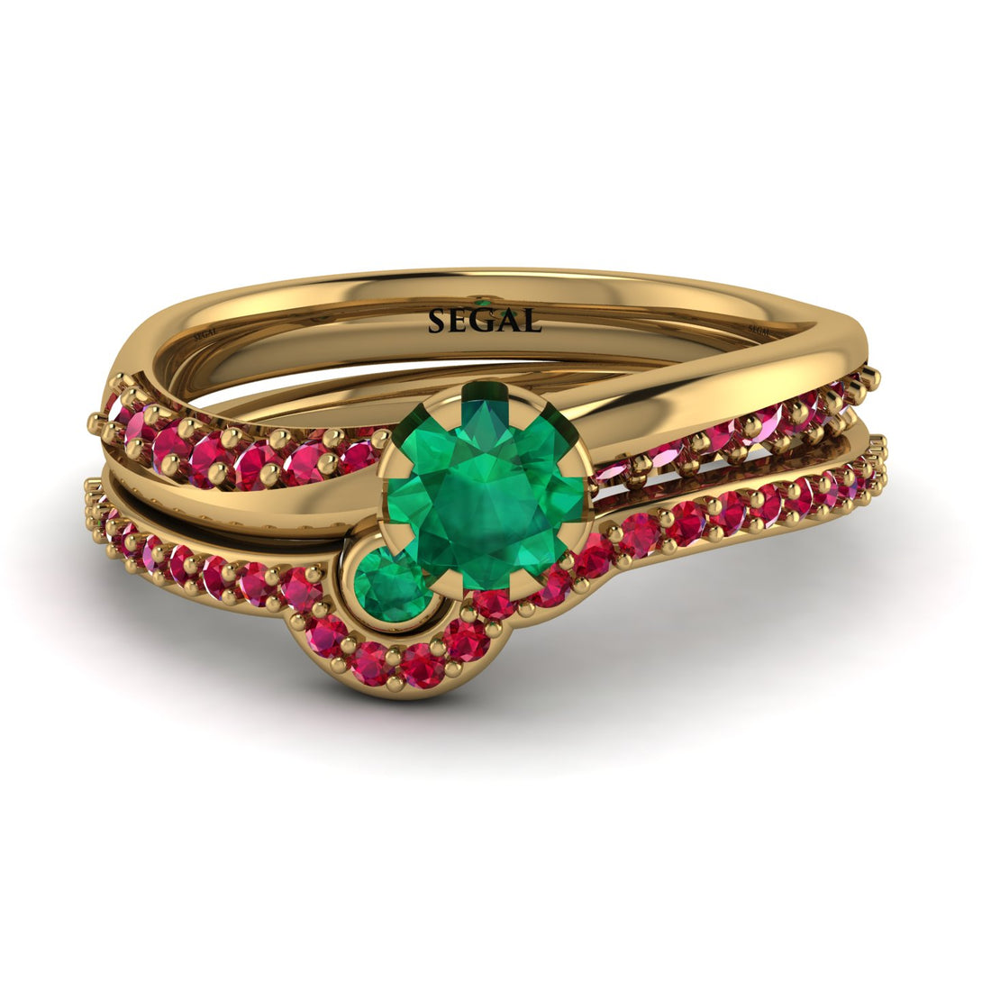 Delicate Emerald Bridal Set - Karen No. 49