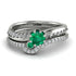 Delicate Emerald Bridal Set - Karen No. 6