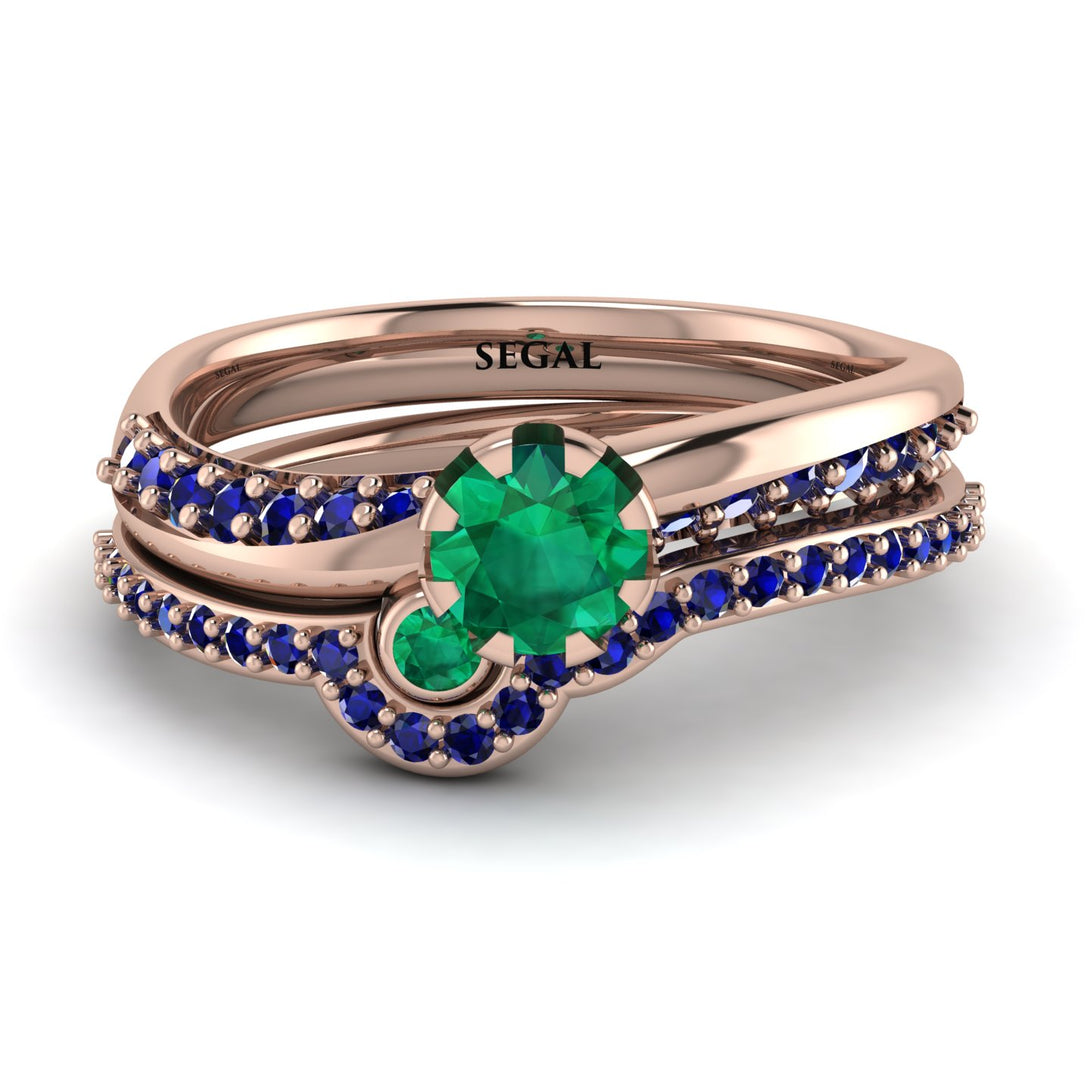 Delicate Emerald Bridal Set - Karen No. 65