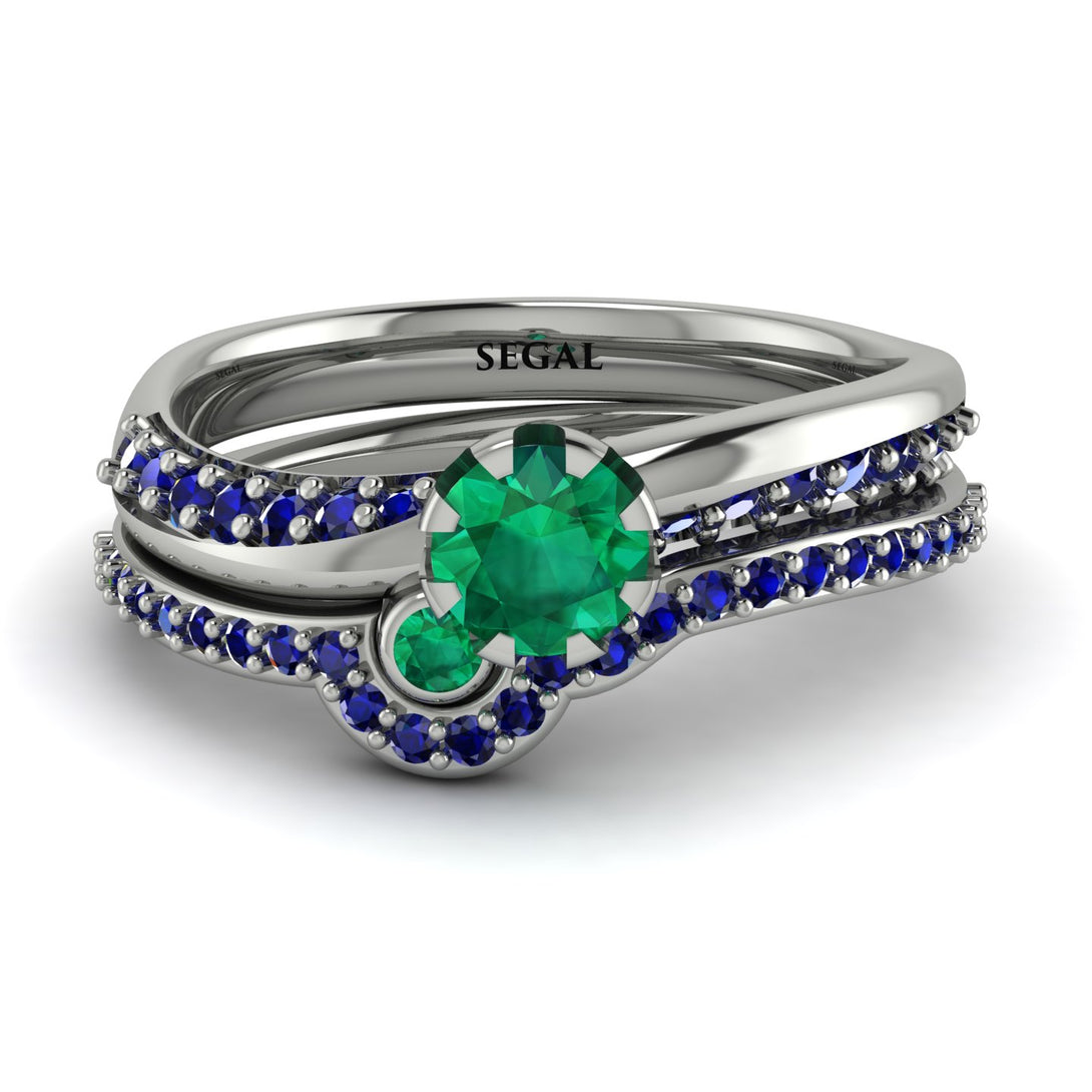 Delicate Emerald Bridal Set - Karen No. 66