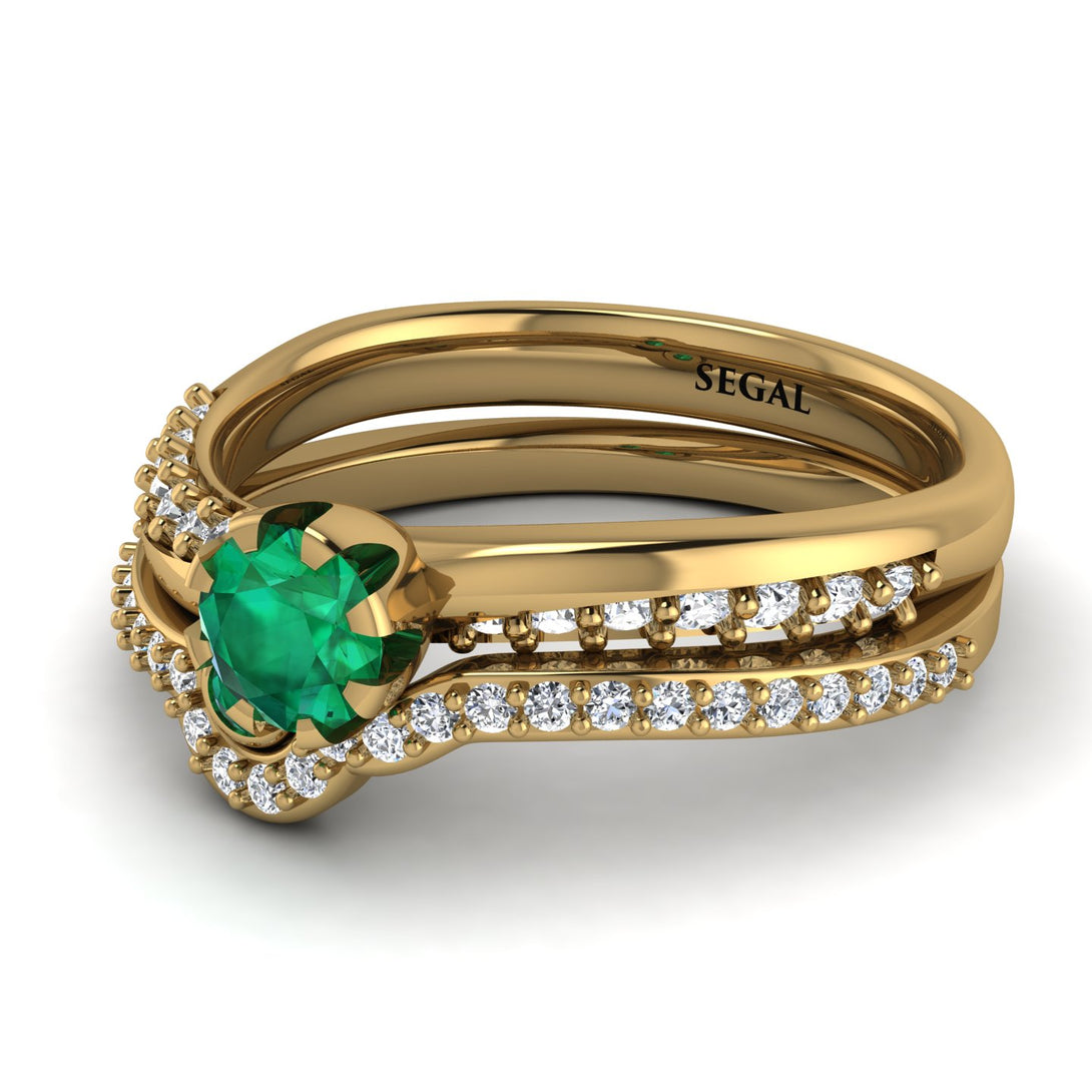 Delicate Emerald Bridal Set - Karen No. 4